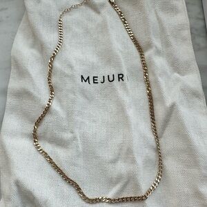Mejuri 14k yellow gold curb chain necklace